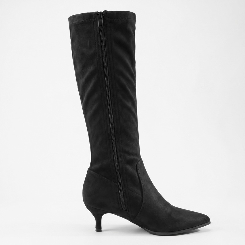 Amanda D'laurie Tall Faux-Suede Stretch Boot for Women - MIDNIGHT VELVET CATALOG