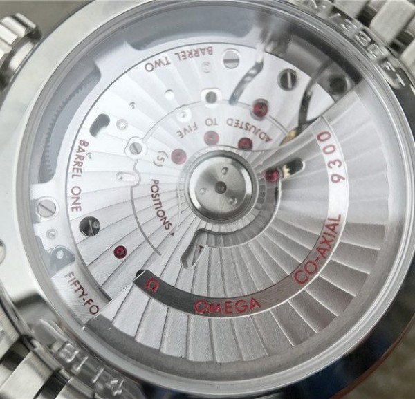 Replica Omega OMF De Ville Chronograph 42mm Blue Dial SS Bracelet A9300 - Top club