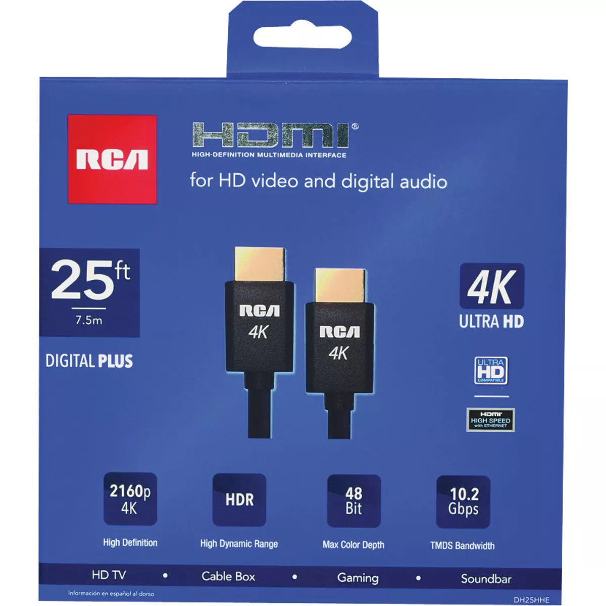 RCA 25 Ft. Black 4K HDMI Cable