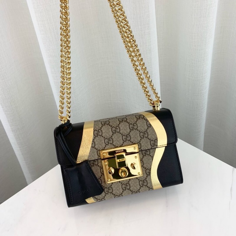 Replica Gucci Padlock Small Gg Shoulder Bag 432182 Black1:1High-quality replica