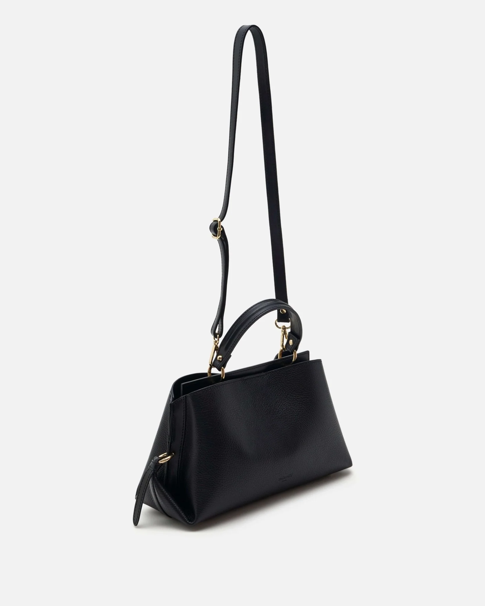SAC SYNEVE/GR - En cuir grainé noir