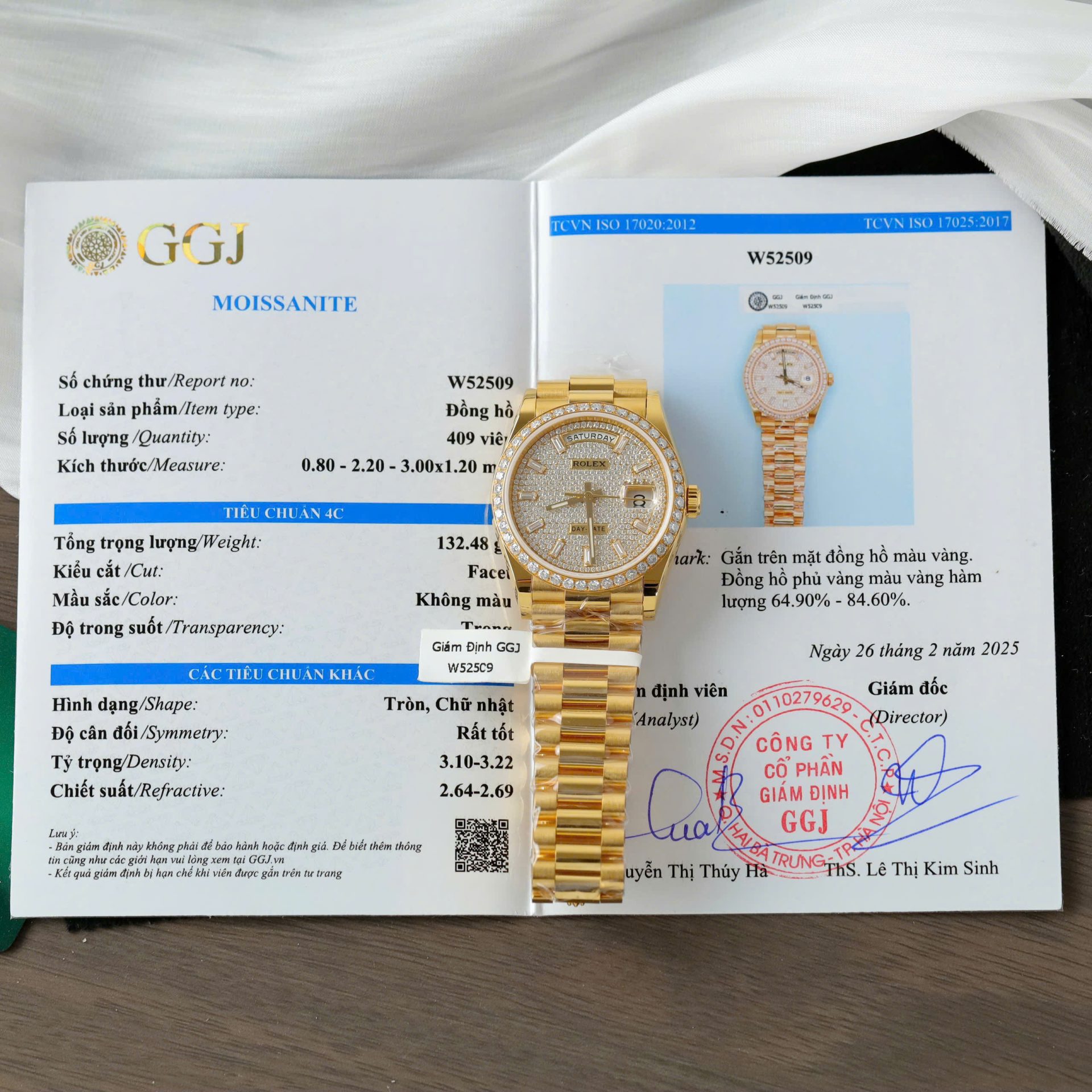 Rolex Day-Date 18K Gold Wrapped + Moissanite Diamonds Copies Watches GM Factory 36mm - Elite Watch Atelier