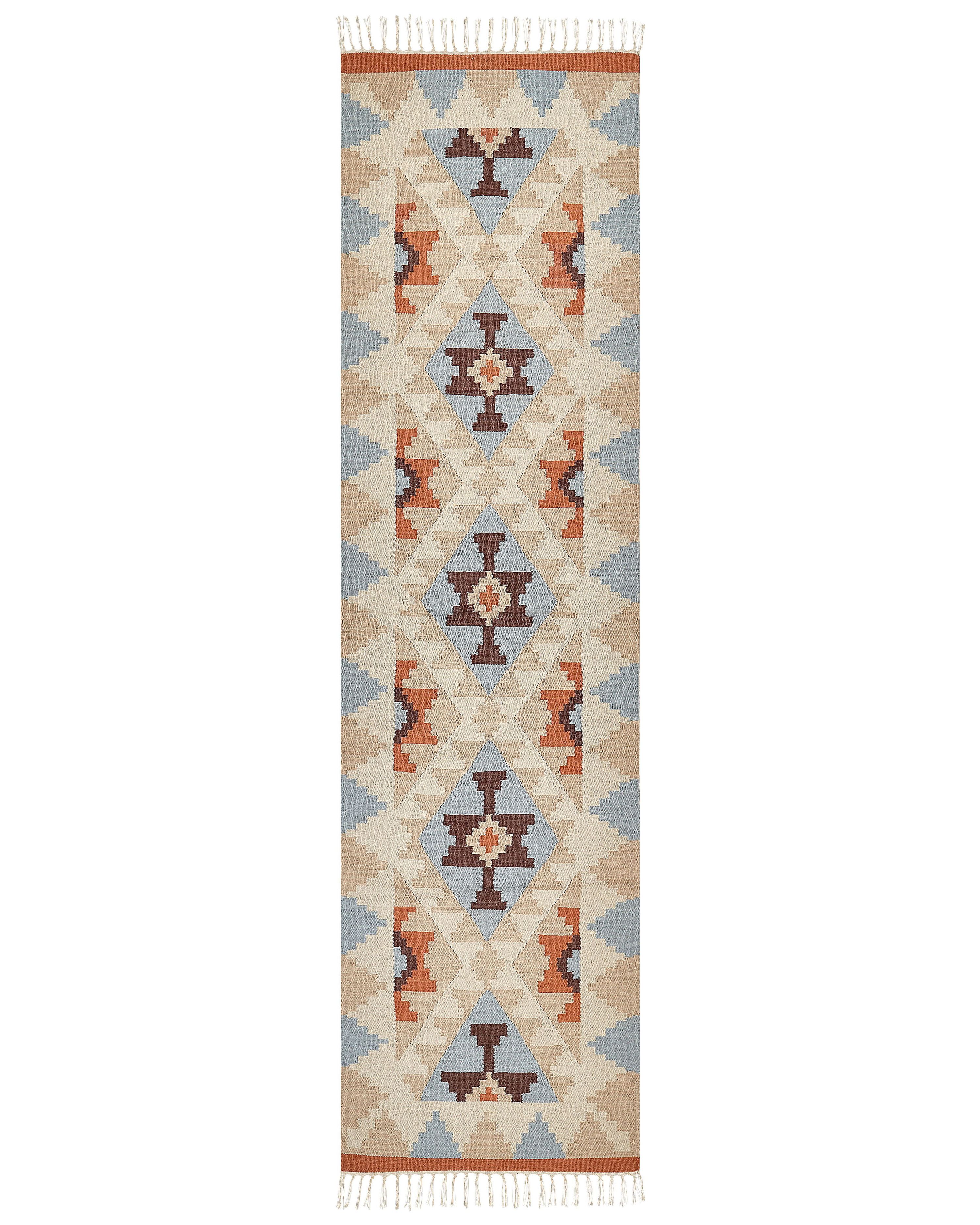 Rug DILIJAN Multicolour 80 x 300 cm Cotton Kilim