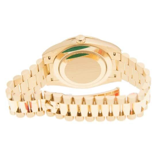 Rolex Day-Date Yellow Gold With Pave Diamond Dial Sapphire 128348RBR-0030 Replica - Top club