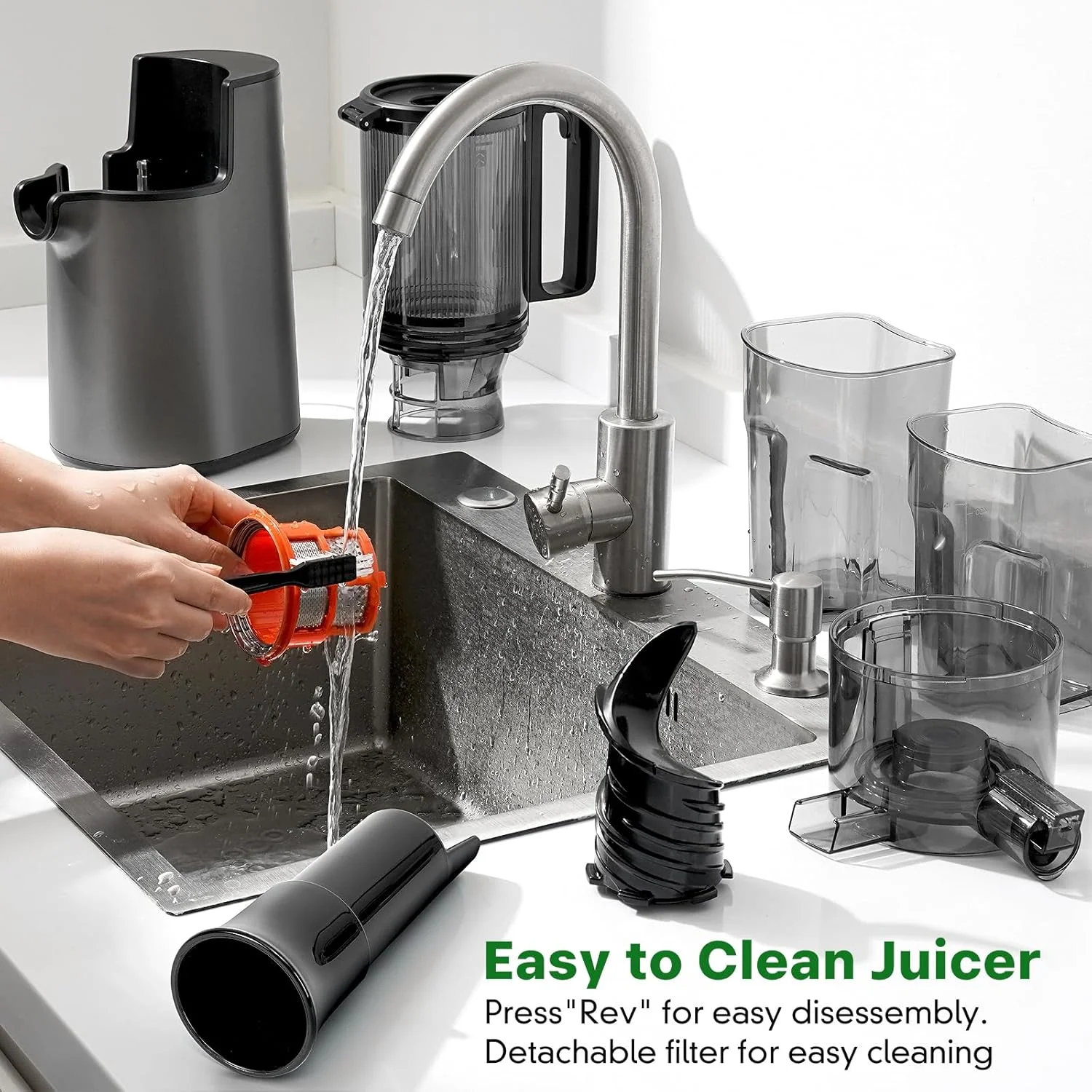 YPONE Cold Press Juicer, Masticating Juicer with 5.4