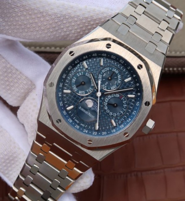 Replica Audemars Piguet JF Royal Oak 41mm 26574 SS Blue Dial SS Bracelet A5134 - Elite Watch Atelier