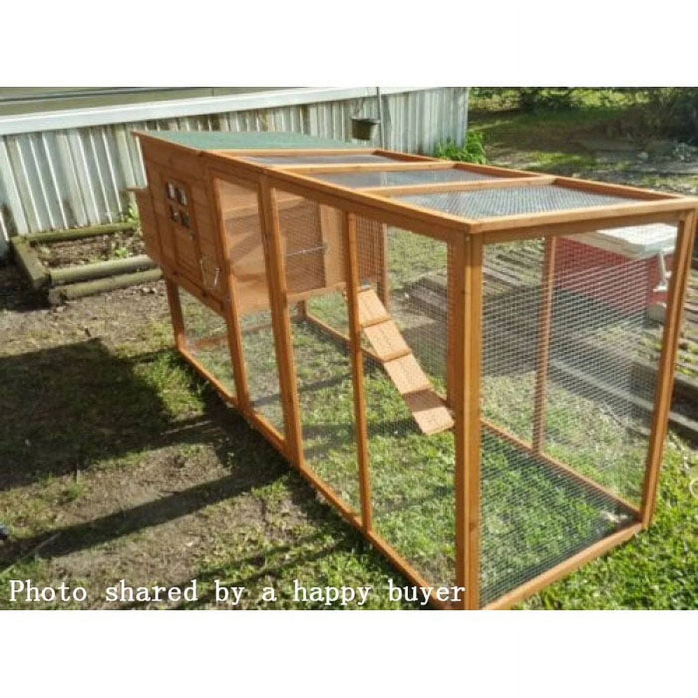 Chicken Coop Large 95" Deluxe Solid wood Hen Chicken Cage House Coop Huge with Run nesting box - Image 5