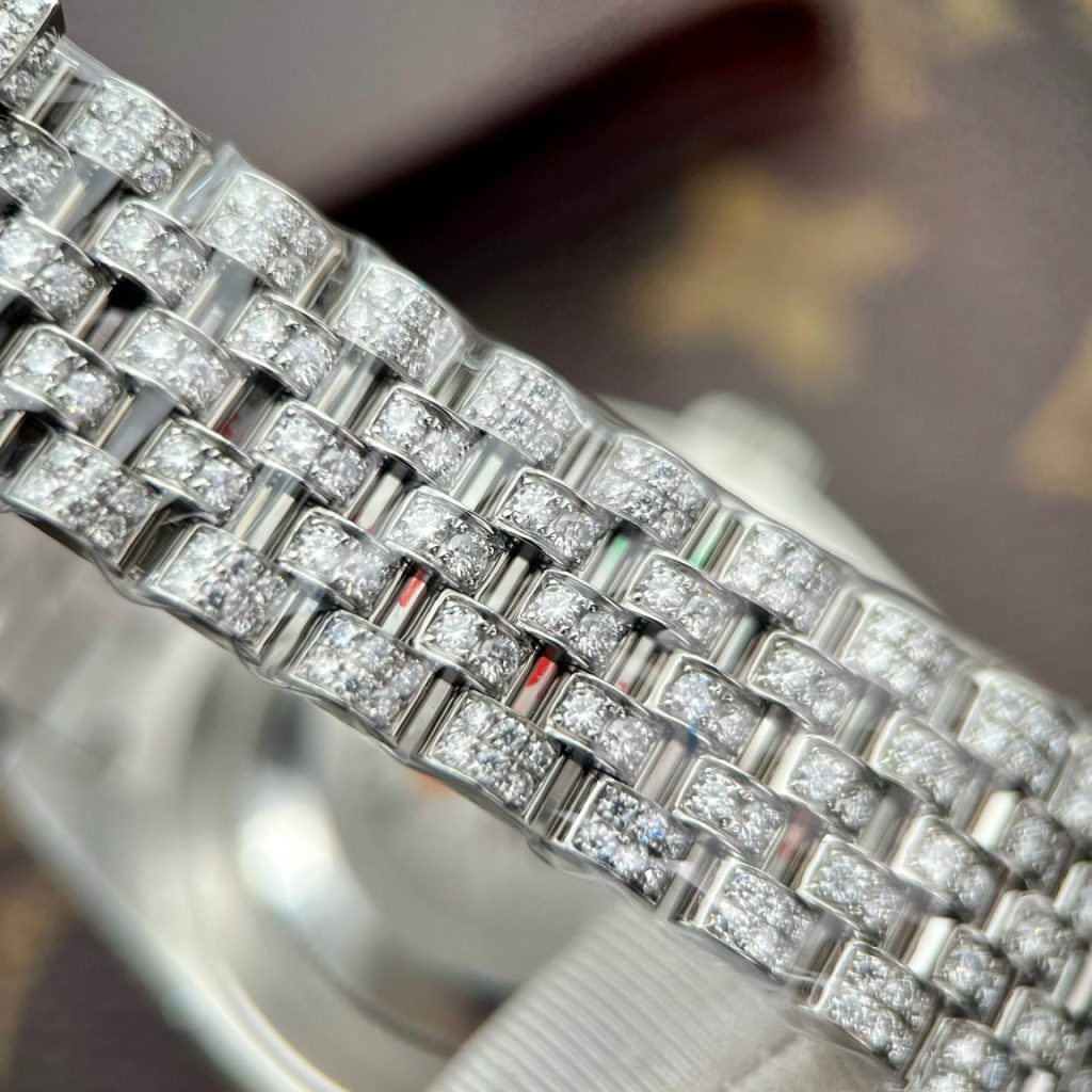 Rolex Replica Watch DateJust Custom Full Diamonds Moissanite 41mm - Top club