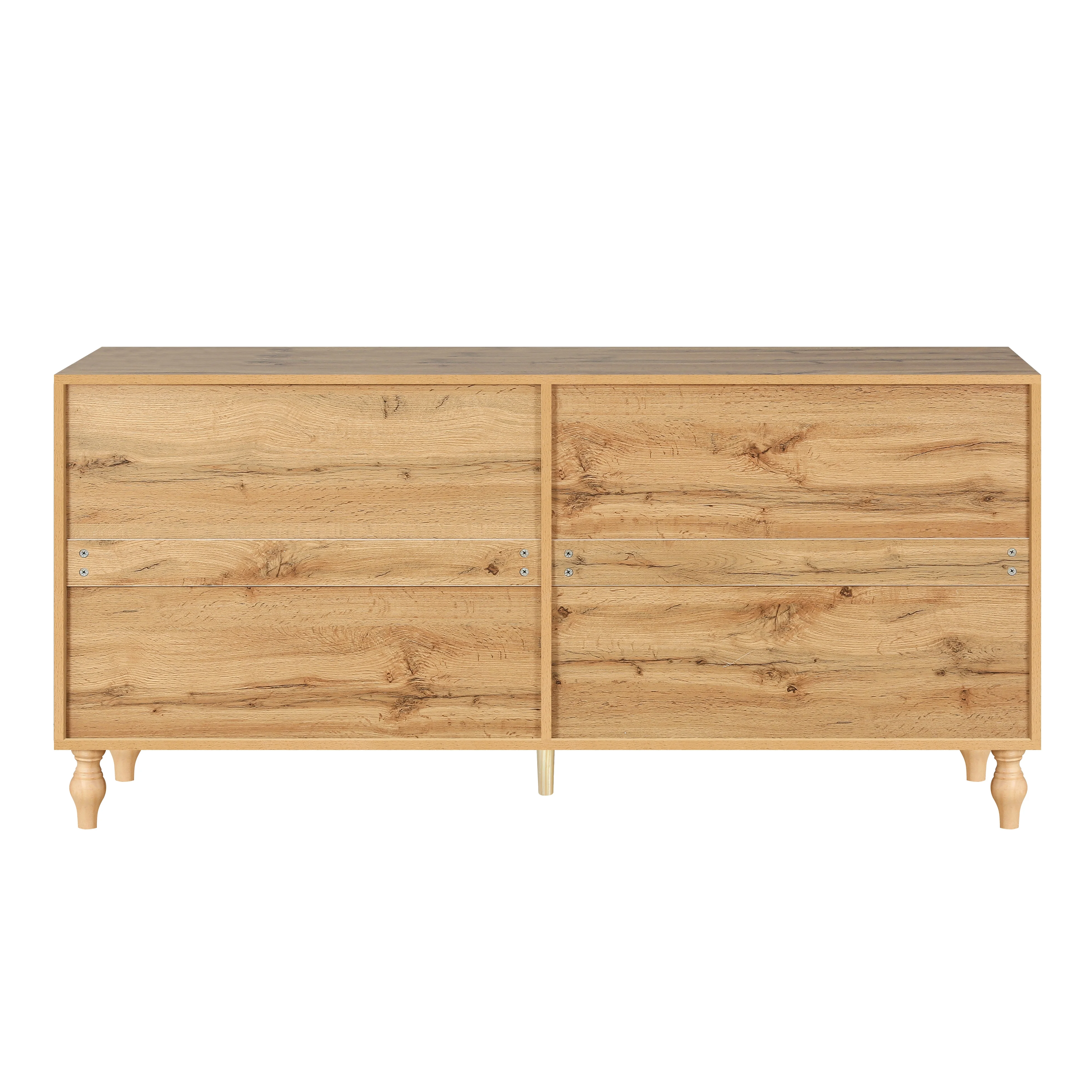 Aukfa 63" Large Accent Storage Cabinet TV Stand with Carved Door for Living Room,Entryway,Natural - Image 10