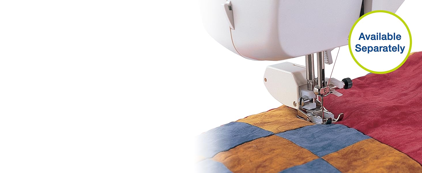 Image d'un tissu cousu avec une icône verte circulaire en haut à droite indiquant « disponible séparément »