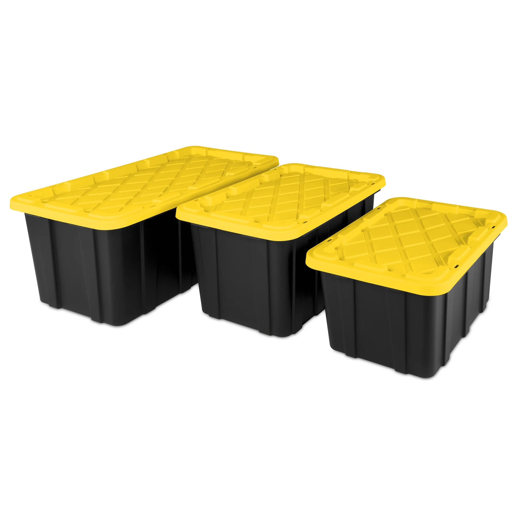 Sterilite 17 Gal Industrial Stackable Storage Tote Lidded Container, 6 Pack - Image 9