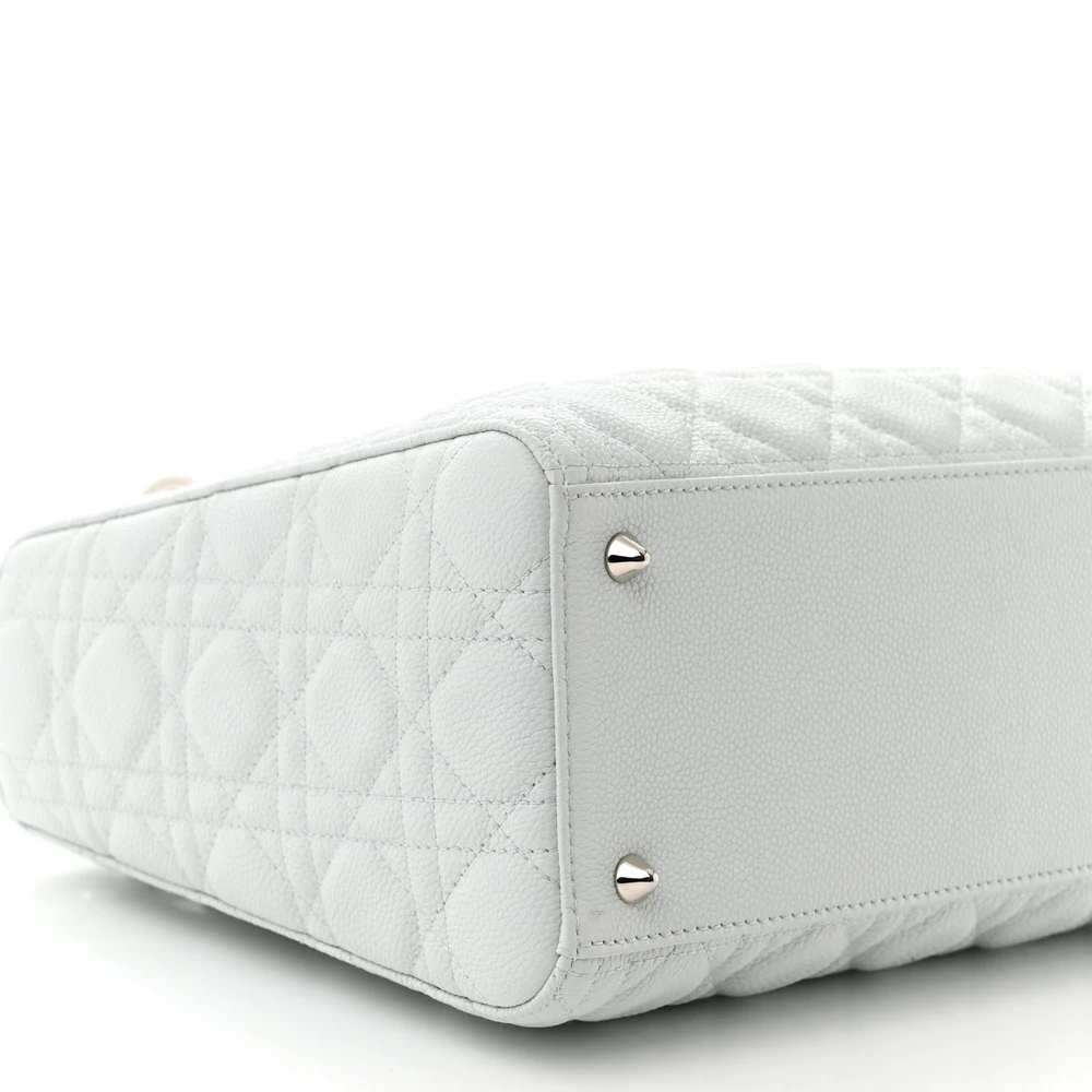 White Grained Lady Dior Replica Handbags – Stunning Details1:1High-quality replica