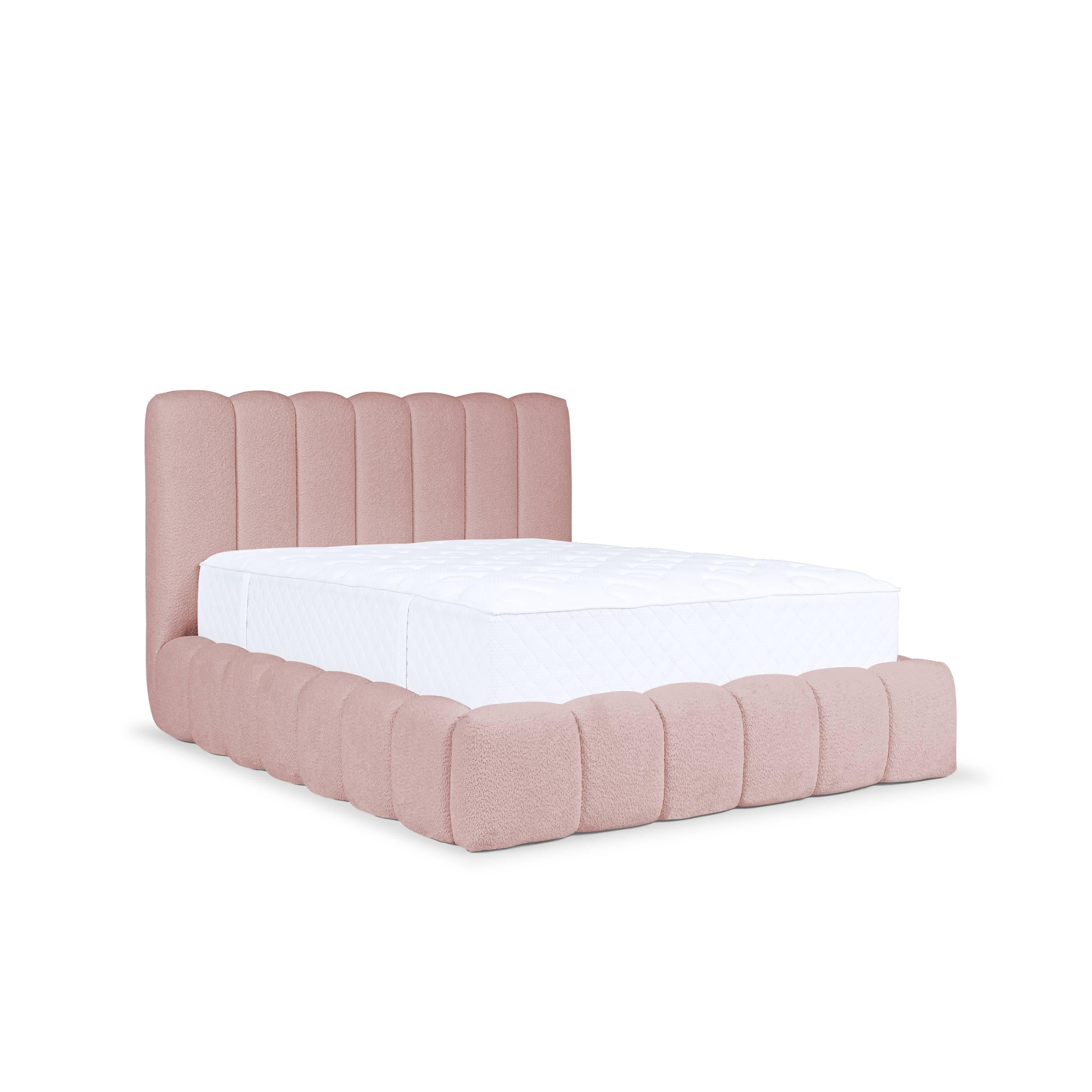 Blokker Dawn Bedframe met Opbergruimte - 200 x 200 cm - Oudroze
