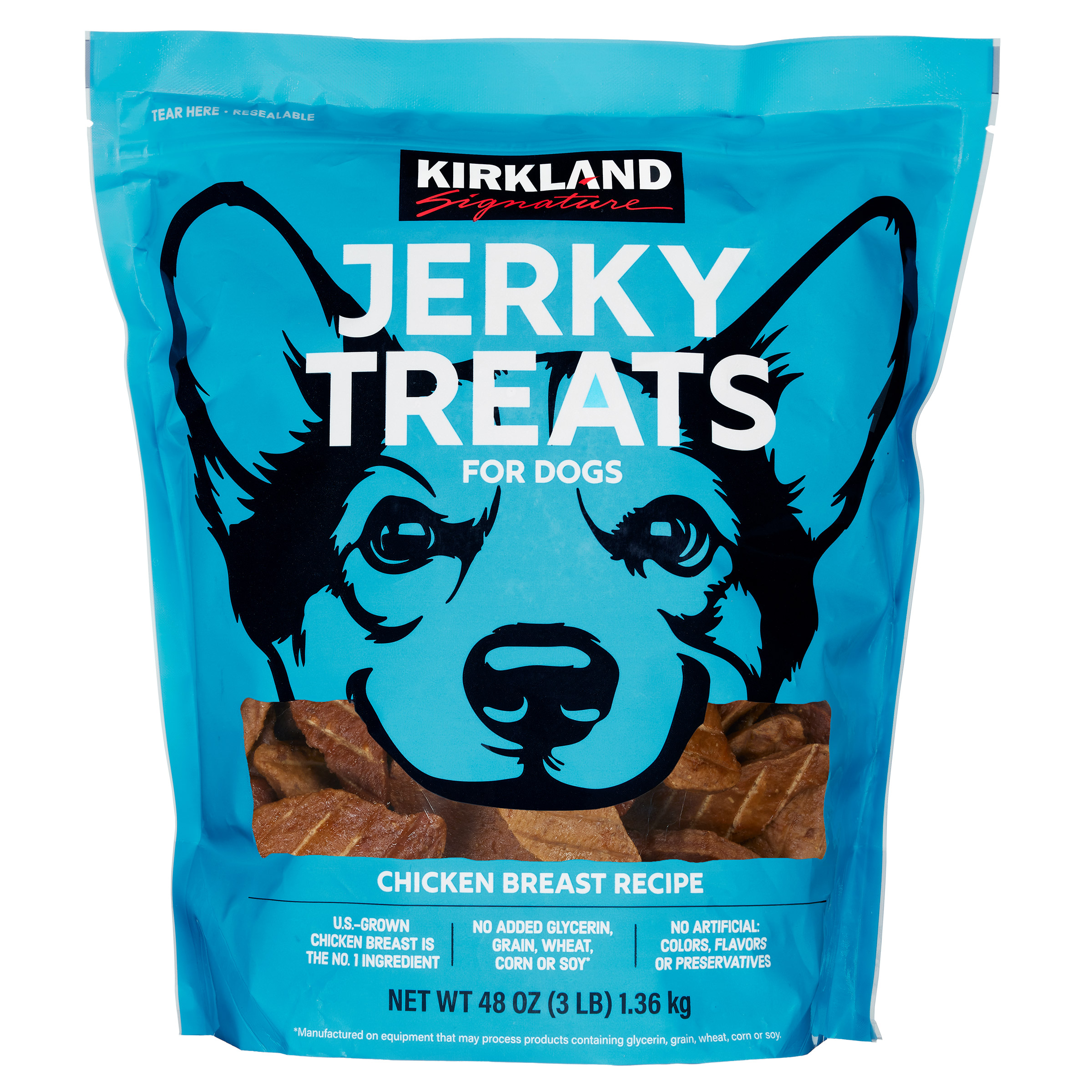 Kirkland Signature Chicken Jerky Dog Treat, 48 oz