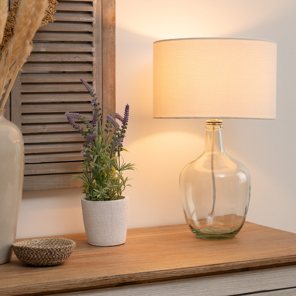 Lamp Cotton, white, h.43,5 cm