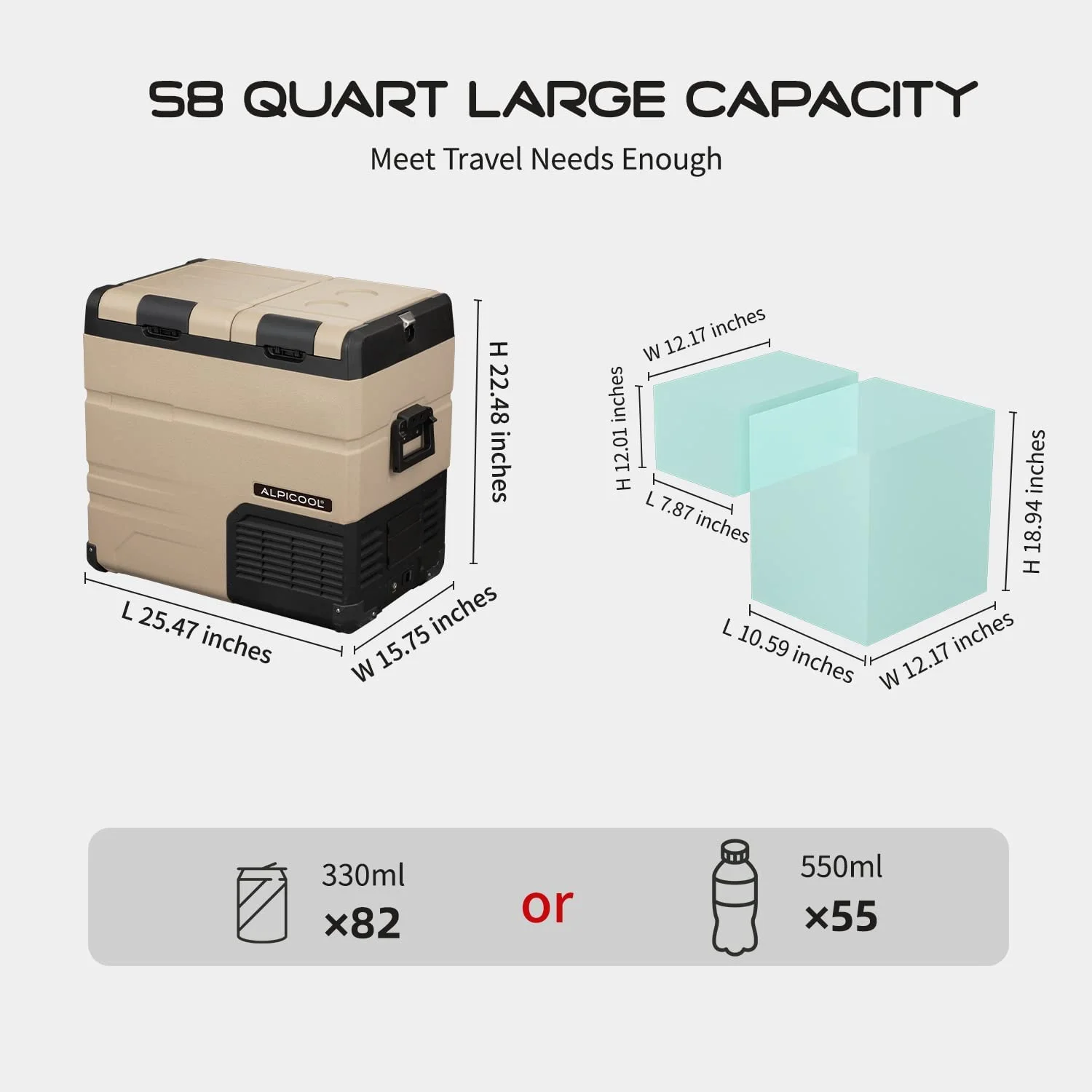 Alpicool TA35 Portable Refrigerator 37 Quart(35 Liter) Dual Temperature Control Fridge Mini Freezer for Travel,Camping,Fishing, Outdoor -12/24V DC - Image 40