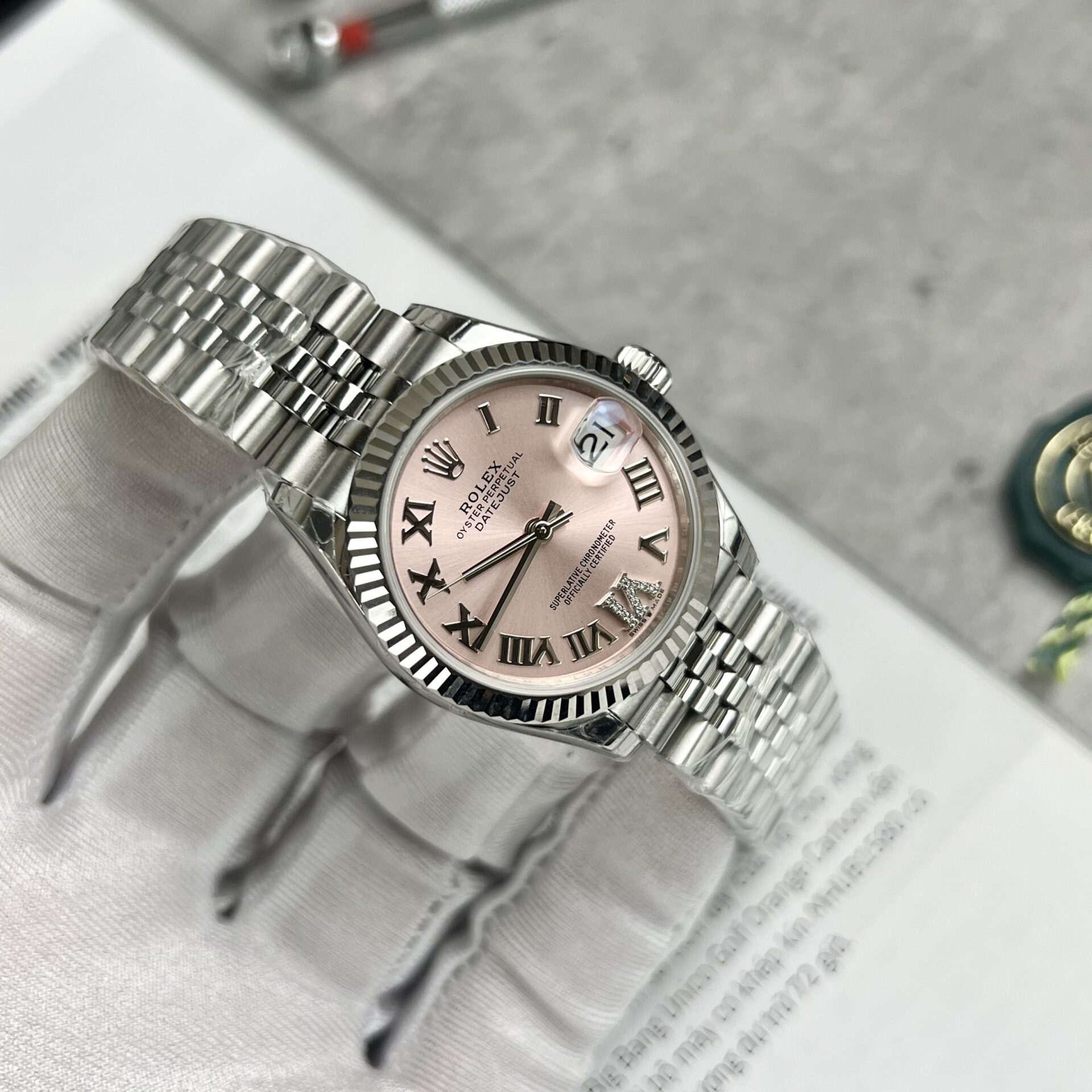 Rolex DateJust Women s Best Replica Watch Pink Dial Jubilee Strap EW 31mm - Elite Watch Atelier