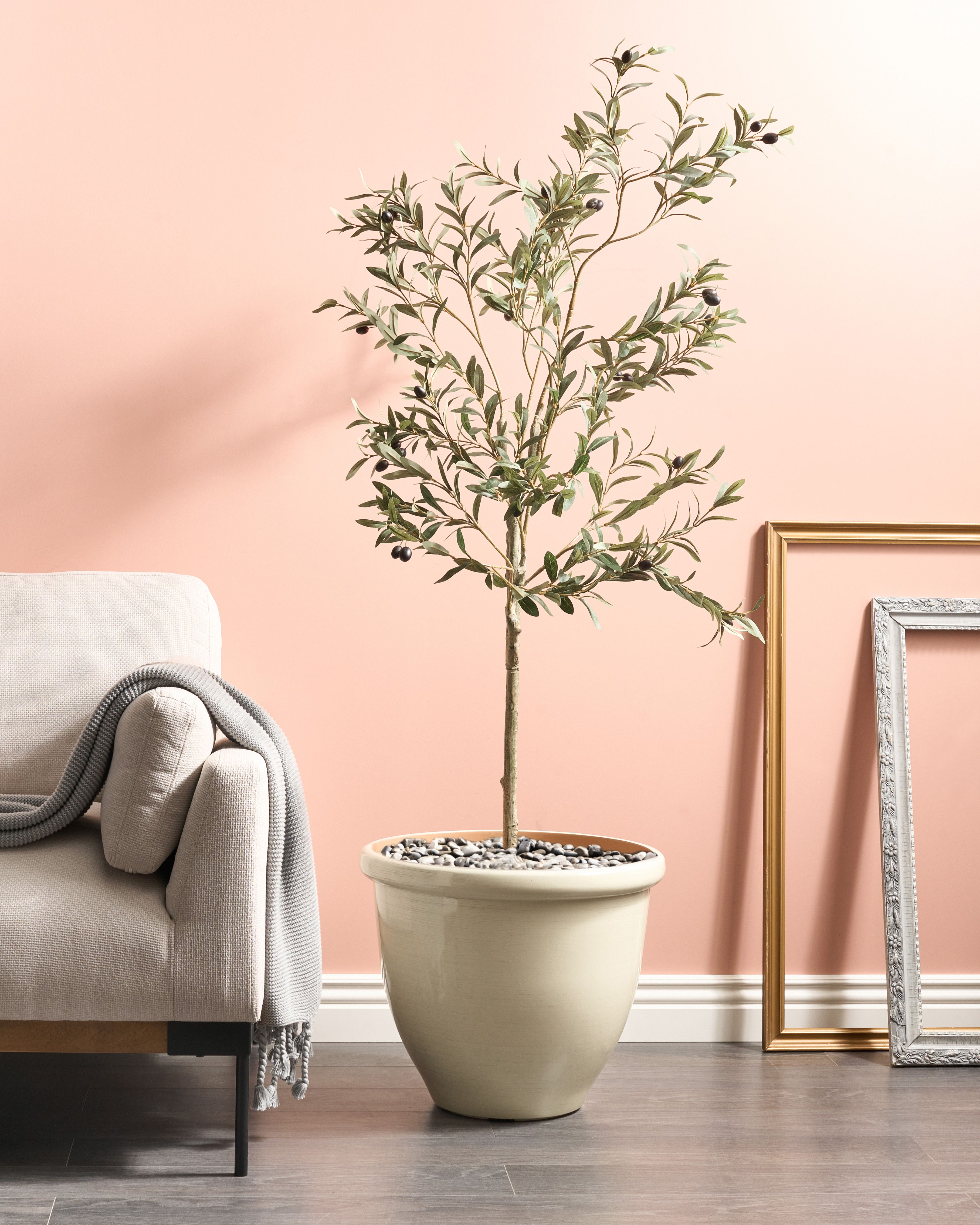 Plant Pot TESALIA 49 cm Light Beige