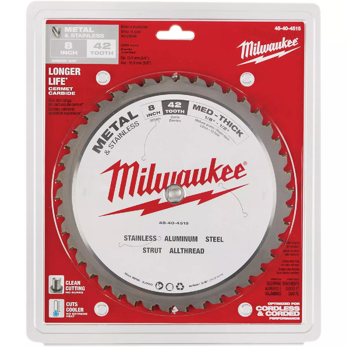 Milwaukee 8 In. 42-Tooth Metal Circular Saw Blade