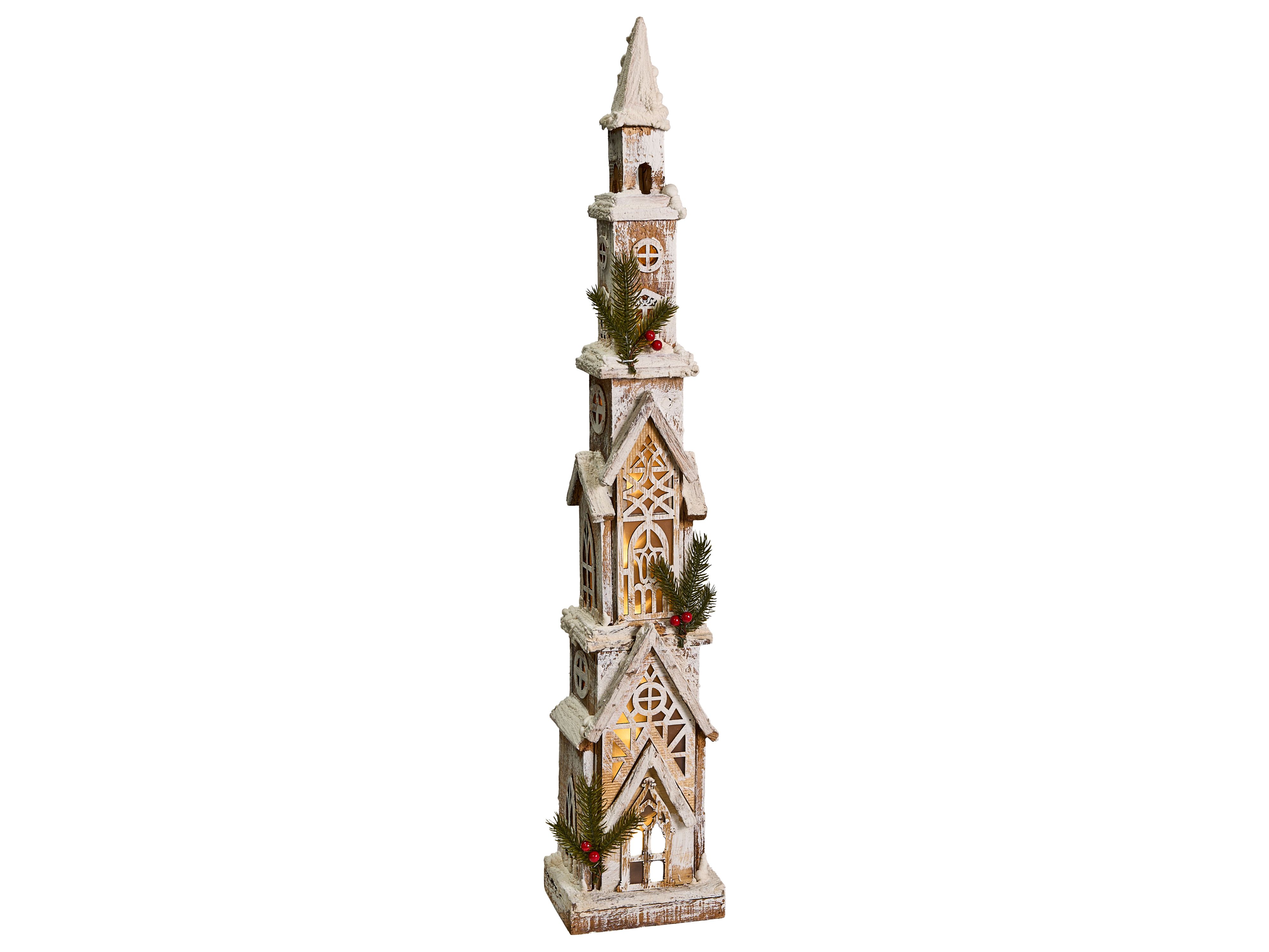 Christmas Decoration LED NASIJARVI House 85 cm Light Brown
