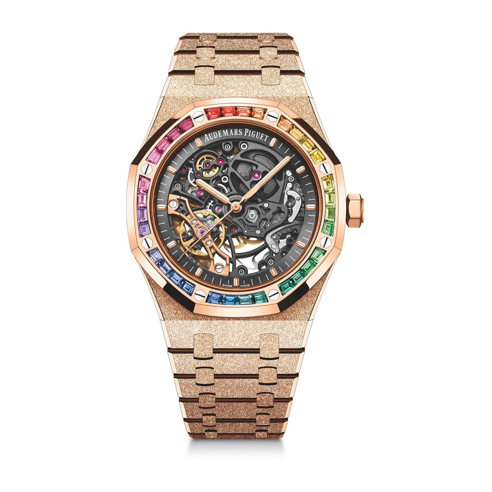 Audemars Piguet Replica Watch Royal Oak Frosted Gold Double Balance Wheel Openworked(1:1 replica) - Elite Watch Atelier