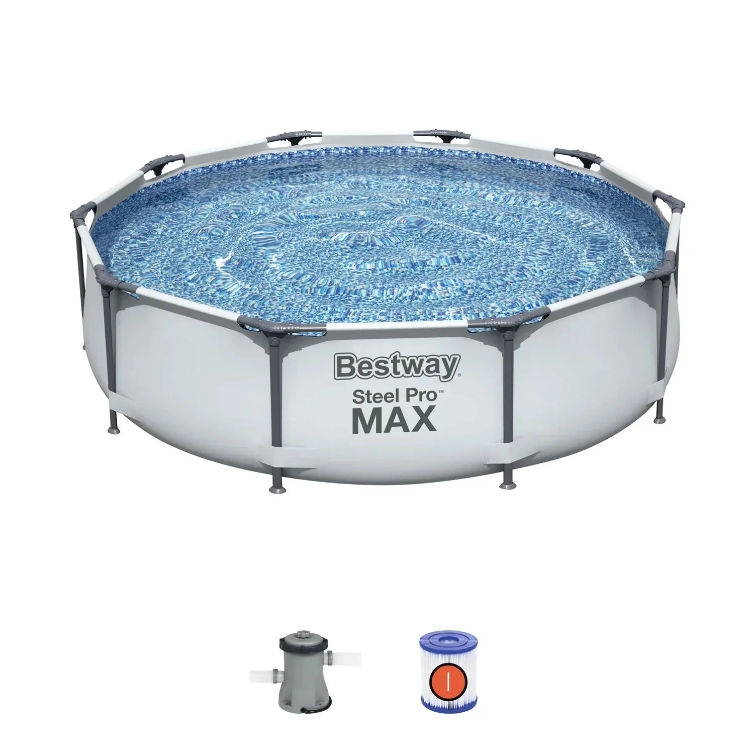 Bestway Steel Pro MAX Above Ground Pool Set, 10' x 30 in - Image 8 Bestway Steel Pro MAX Above Ground Pool Set, 10' x 30 in - Image 8