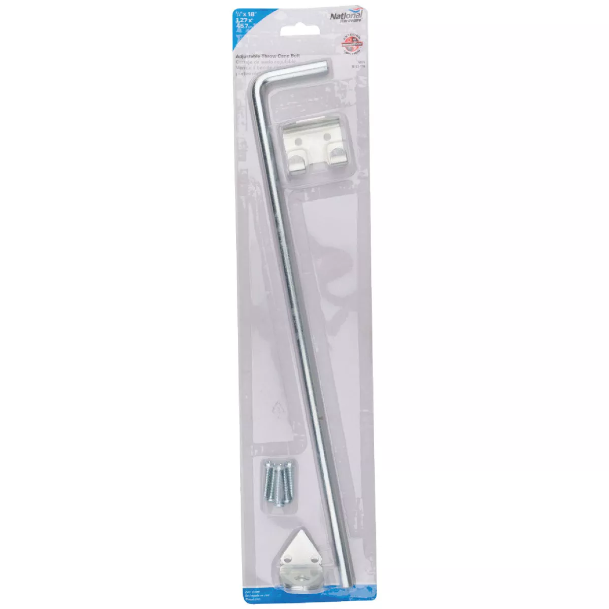 National Hardware 1/2 In. X 18 In. Zinc Plated Steel Cane Bolt