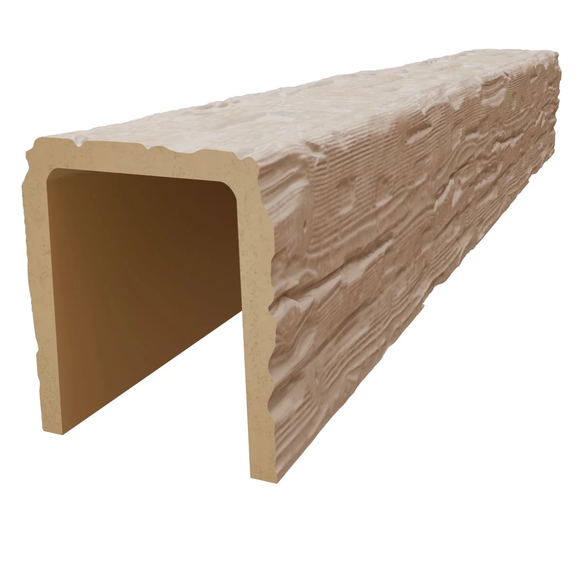 Ekena Millwork 3 1/2"W x 3 1/2"H x 120"L 3-Sided (U-Beam) Salvaged Timber HeritageTimber Faux Wood Ceiling Beam, Kona Brown - Image 40