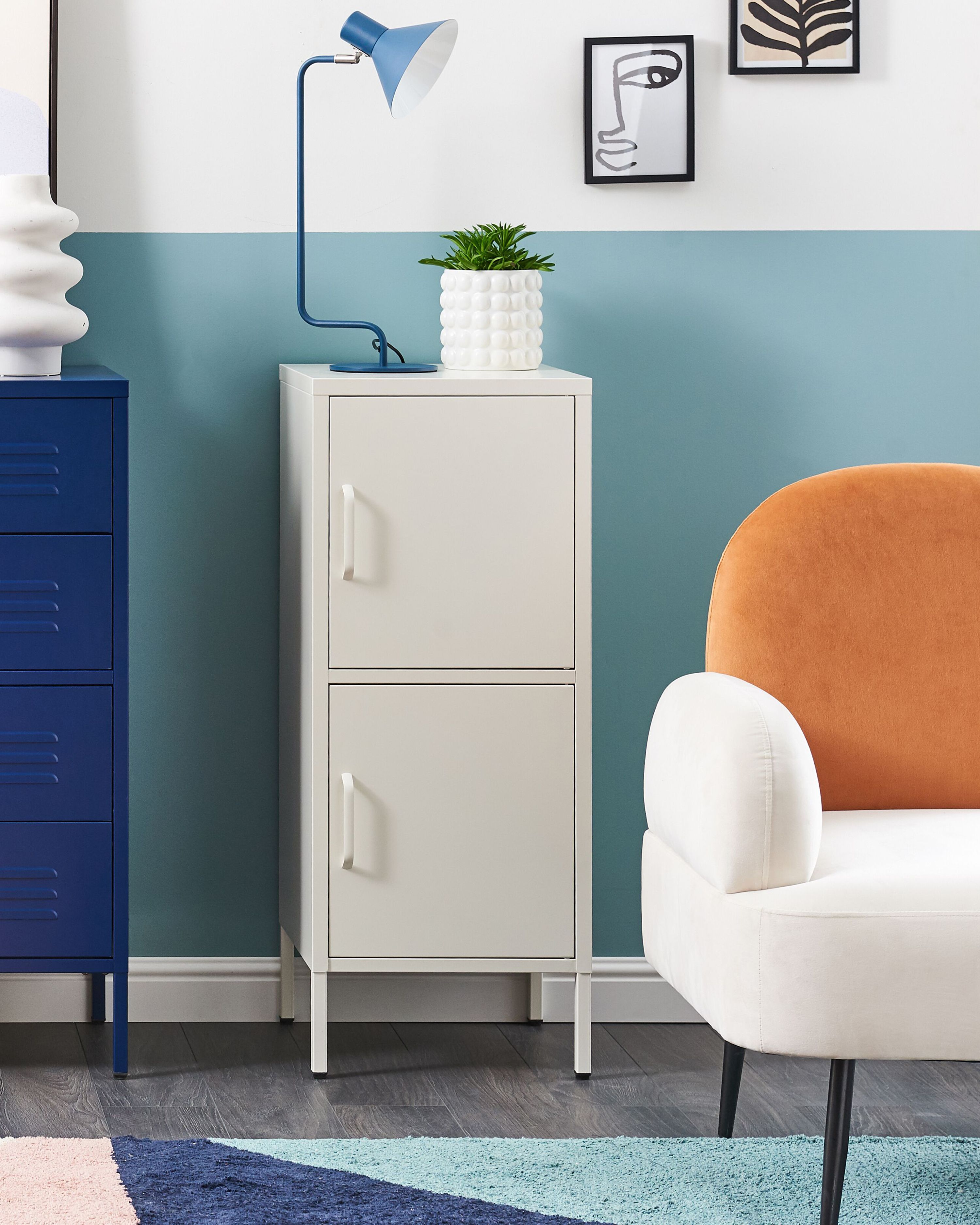Storage Unit HURON Metal White