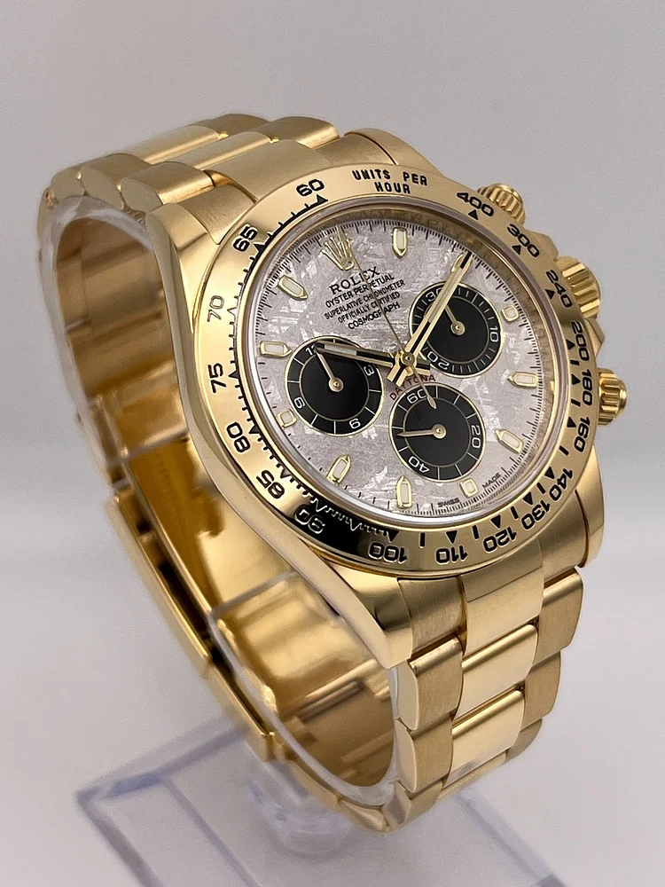 Rolex Daytona Yellow Gold Meteorite   Black Dial 116508(1:1 replica) - Top club