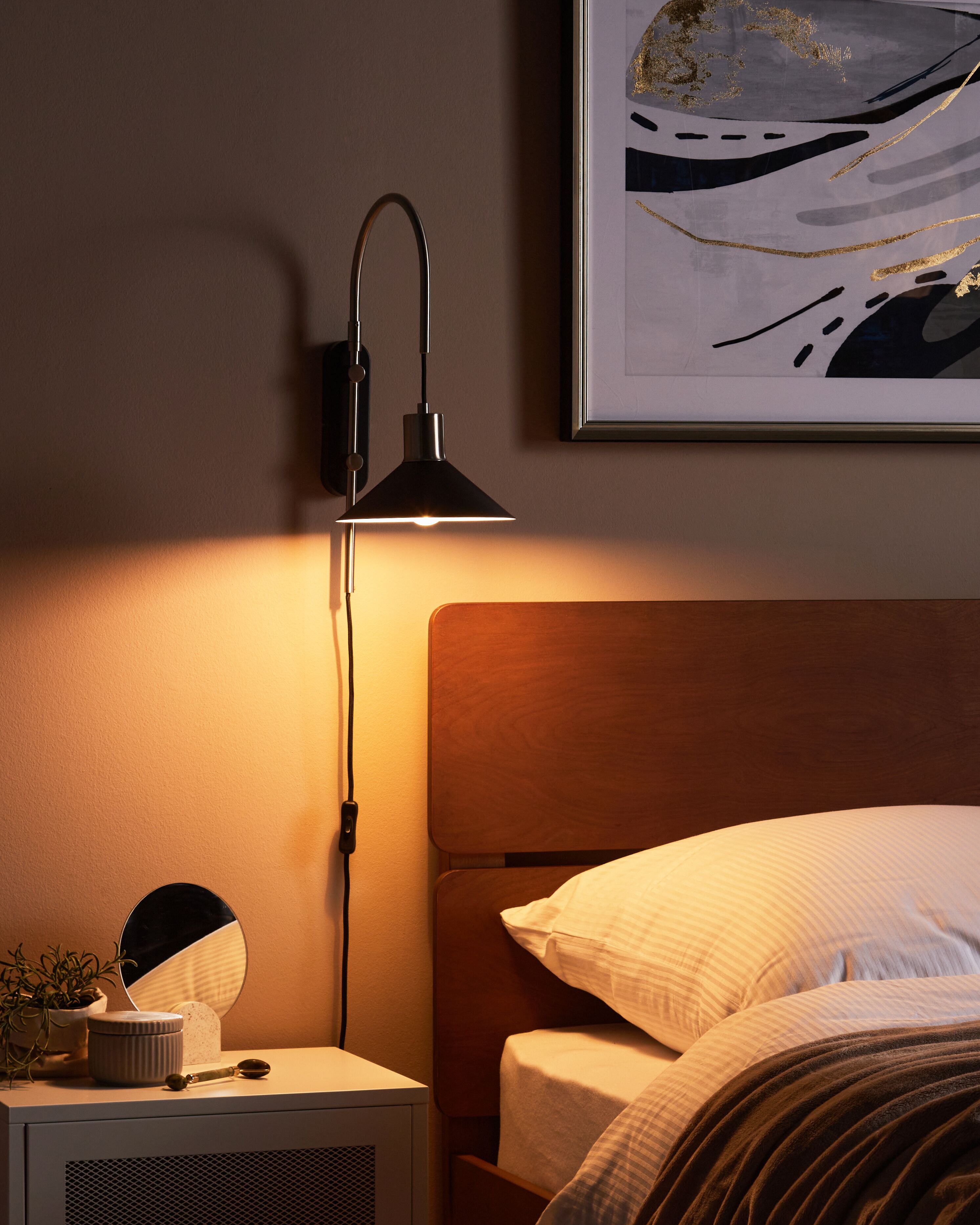 Wall Lamp SISSA Adjustable Metal Black