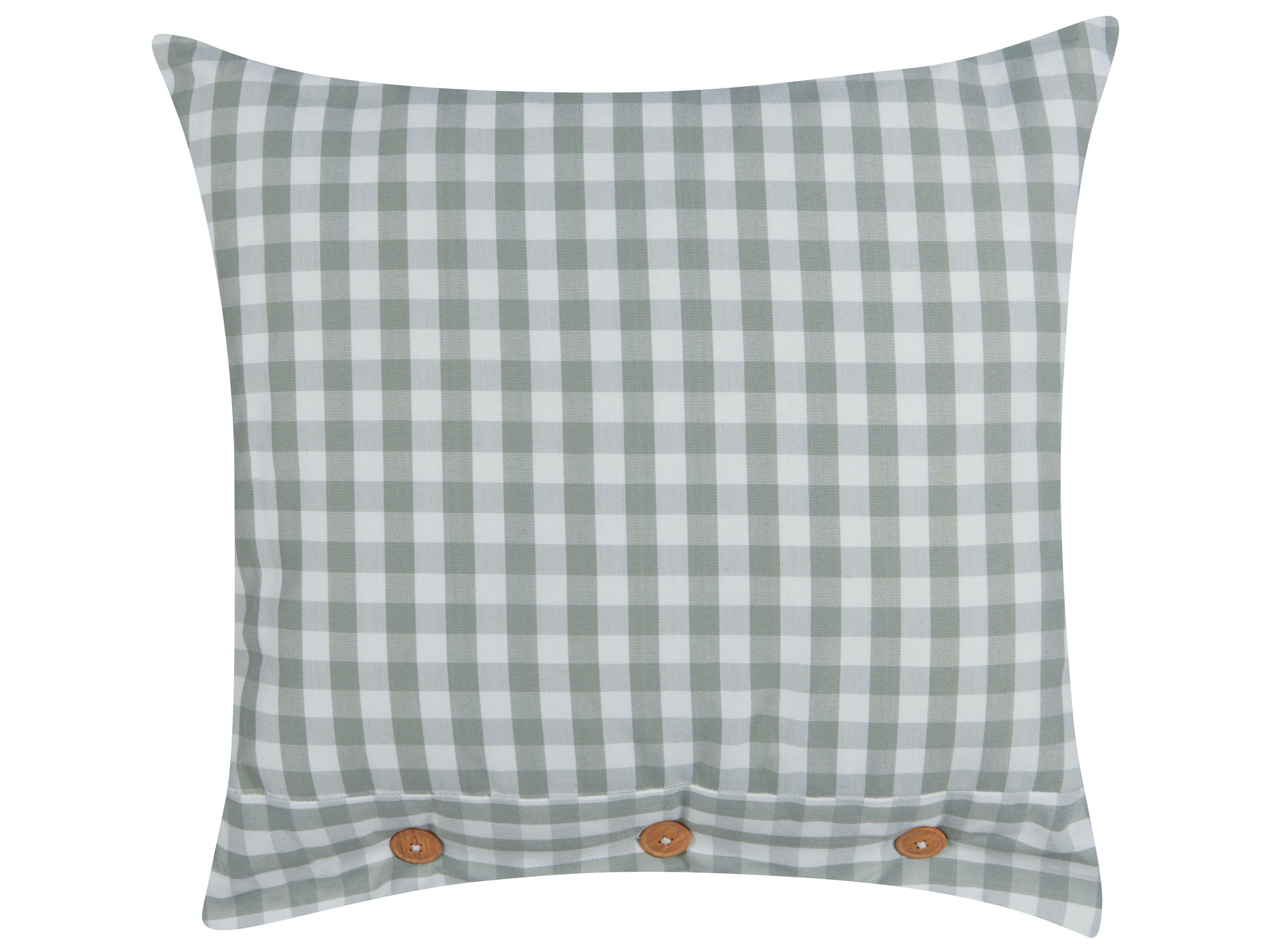 Throw Cushion TALYA 45 x 45 cm Mint Green Checked