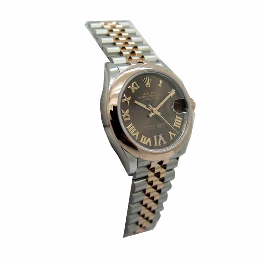 Rolex Datejust 278341RBR Everose Gold and Chocolate with Diamond Dial Jubilee Replica - Elite Watch Atelier