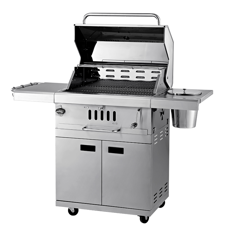 Charcoal BBQ Grill Premium Modern Korean Style Heavy Duty Stainless Steel 304 Trolley Flame Safety Device CE Certified