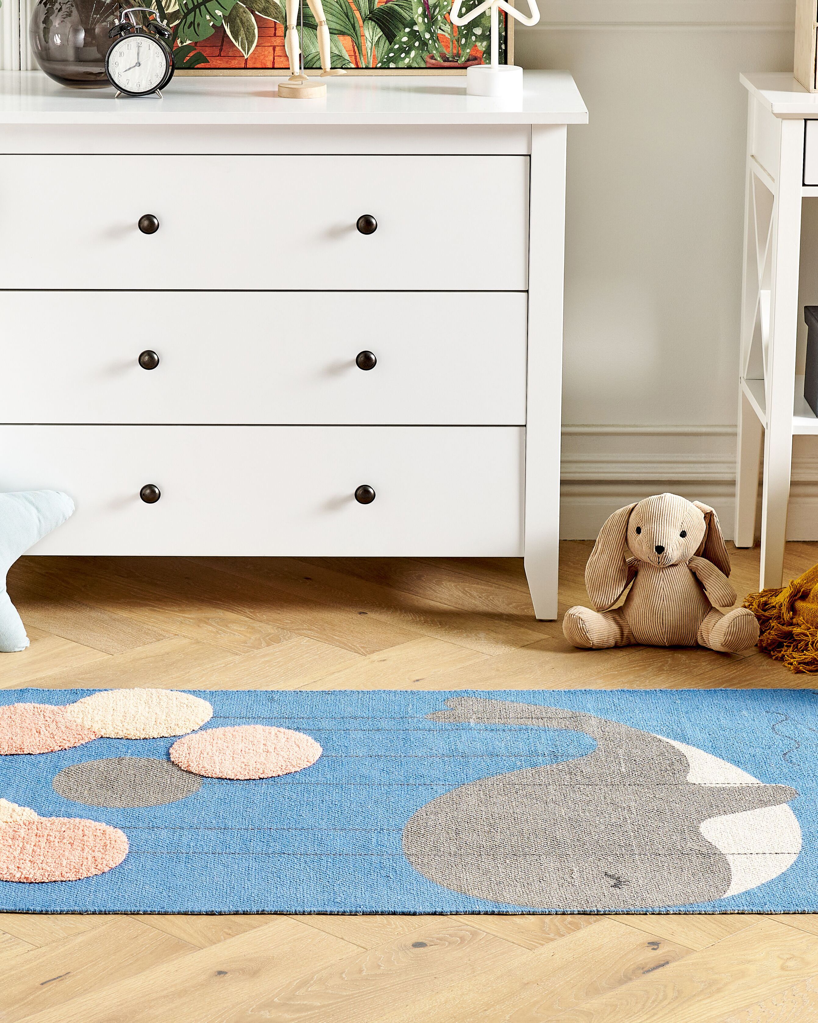 Kids Rug BALABANG Blue 80 x 150 cm Cotton