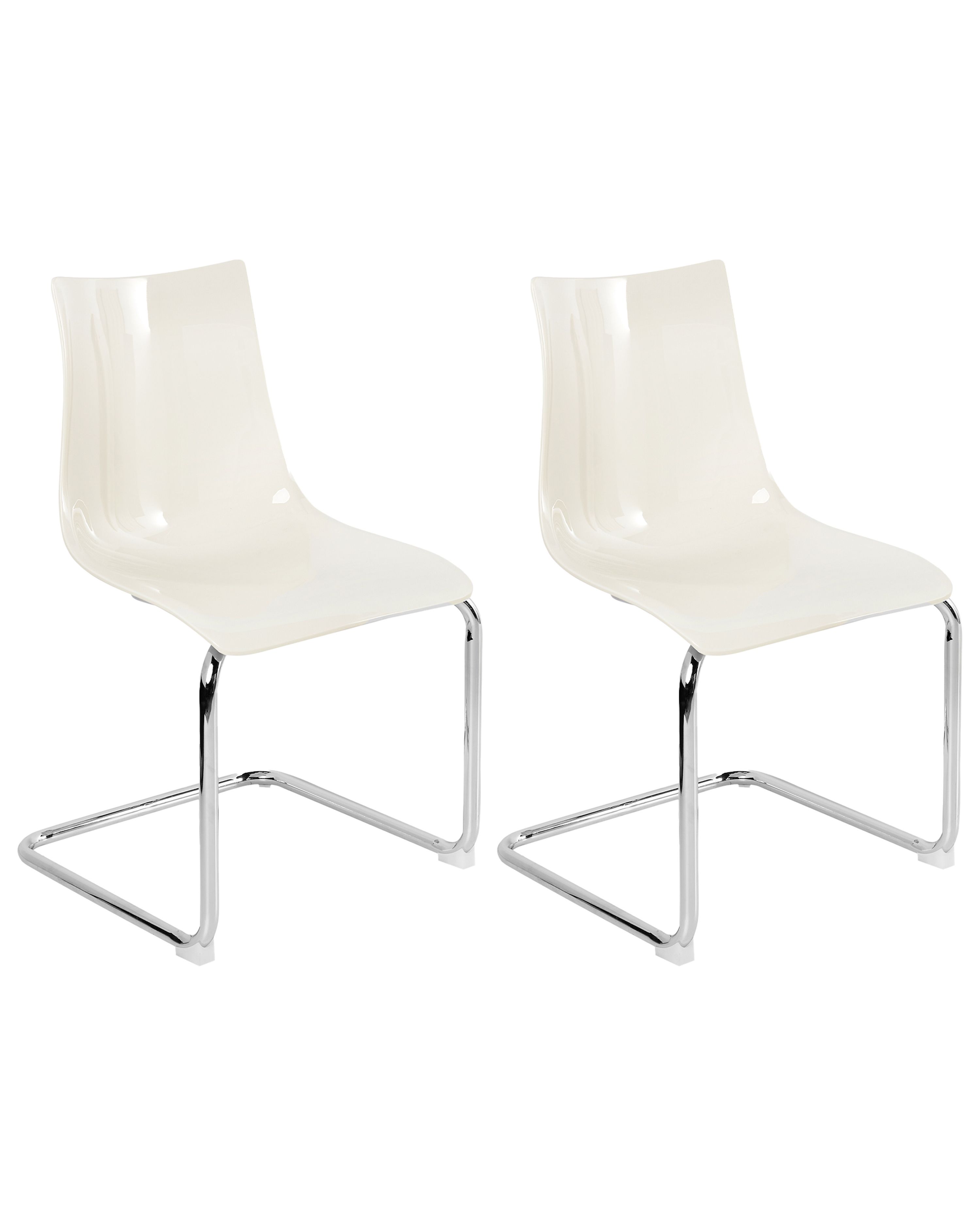 Set of 2 Dining Chairs MARSHALL Off-White