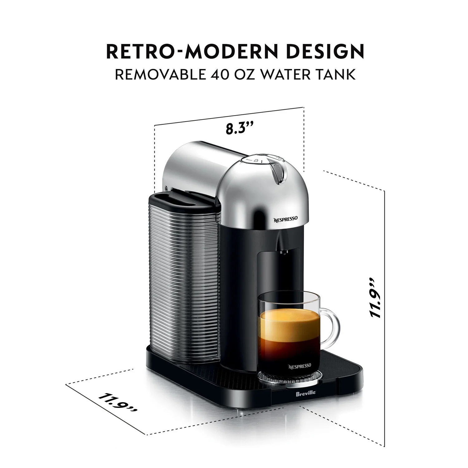 Breville Nespresso Vertuo Coffee & Espresso Single-Serve Machine in Matte Black - Image 11