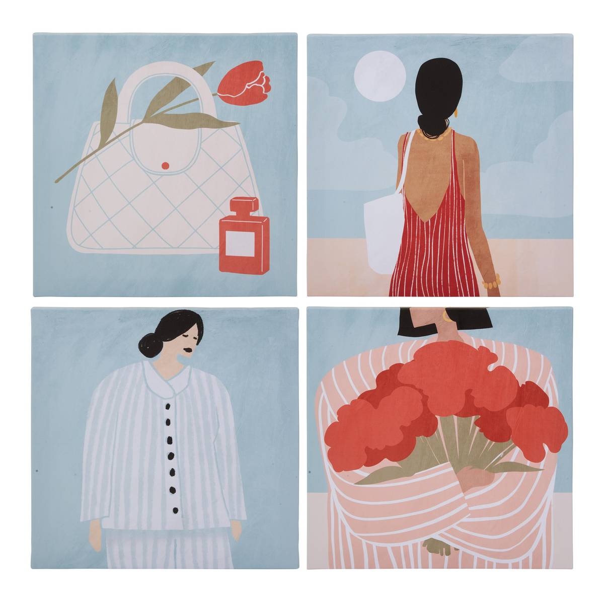 Canvas "Frany" Various colors, 28x28 cm