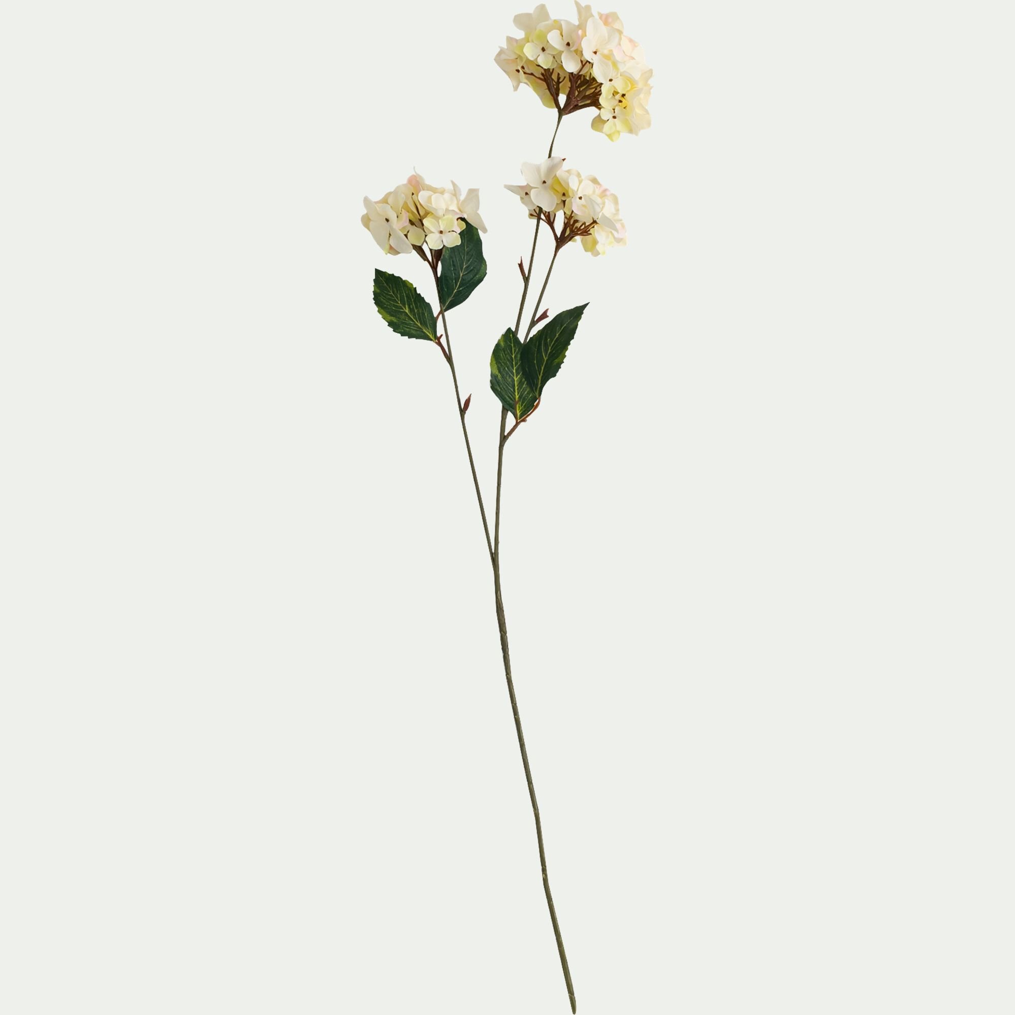 LUDGER - Branche d'hortensia artificielle h85cm - beige