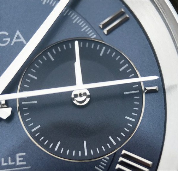 Replica Omega OMF De Ville Chronograph 42mm Blue Dial SS Bracelet A9300 - Top club