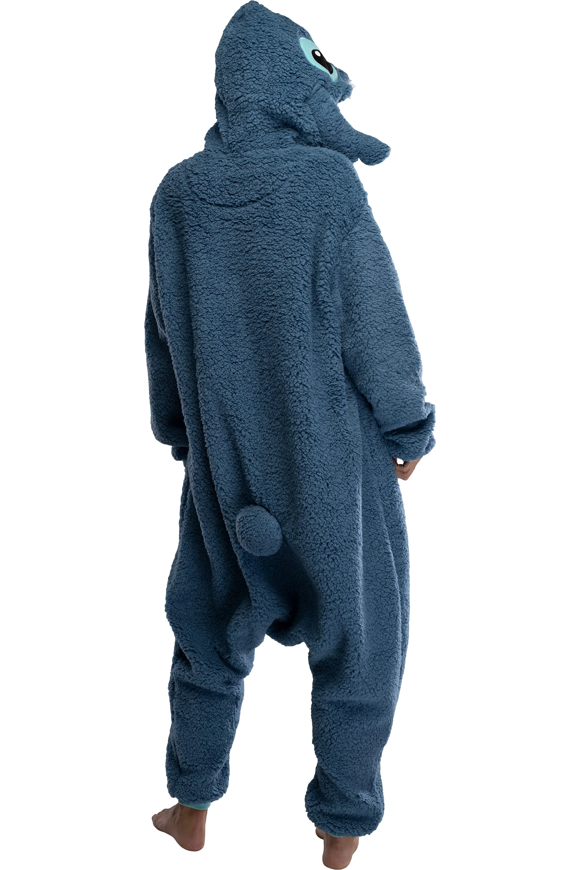 Disney Lilo & Stitch Adult Stitch Kigurumi Cosplay Costume Sherpa Union Suit Pajama Outfit - Image 5 Disney Lilo & Stitch Adult Stitch Kigurumi Cosplay Costume Sherpa Union Suit Pajama Outfit - Image 5