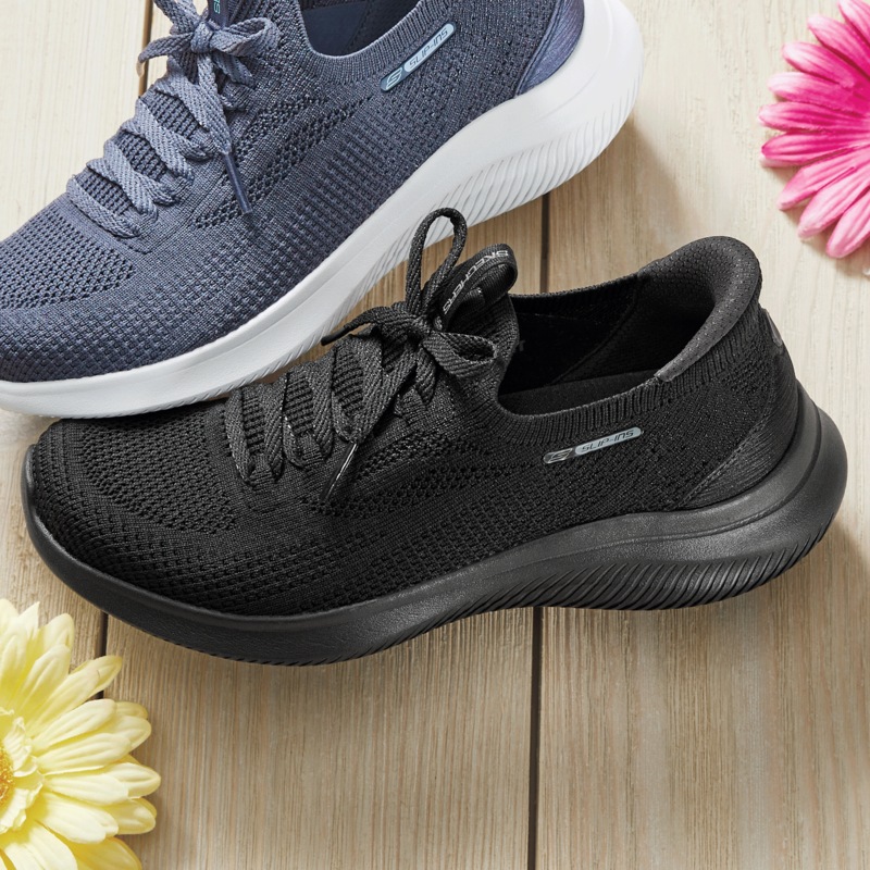 Skechers Slip-Ins Ultra Flex 4.0 Shoe with Air-Cooled Memory Foam and No-Tie Fit - MIDNIGHT VELVET CATALOG