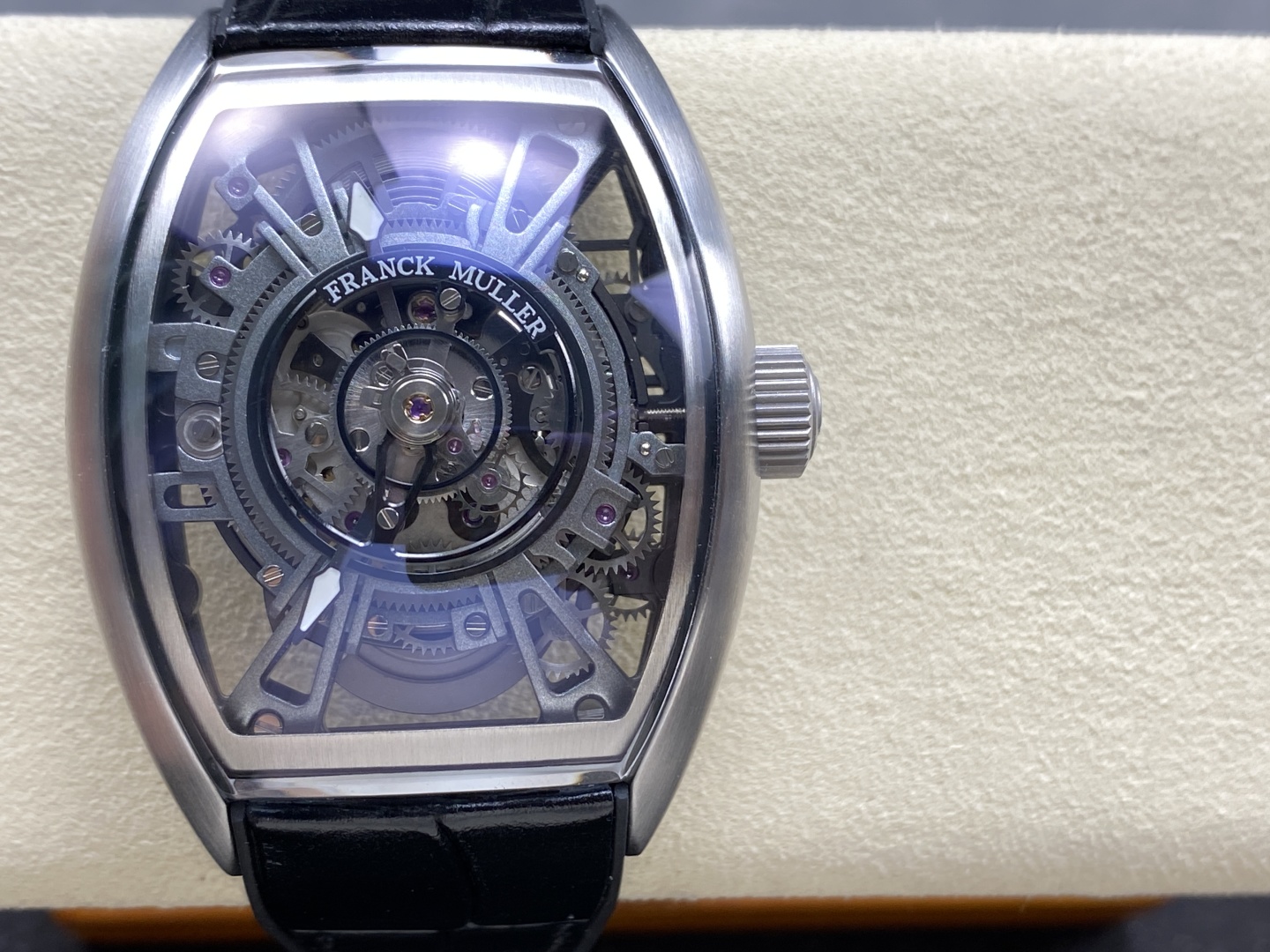 Franck Muller Curvex CX Grand Central Tourbillon Skeleton Luxury Replica Watches Men s 36x53mm - Elite Watch Atelier