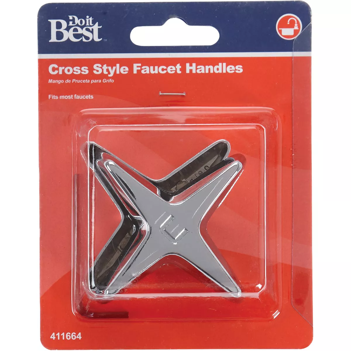 Do it Cross Pattern Replacement Chrome Faucet Handle