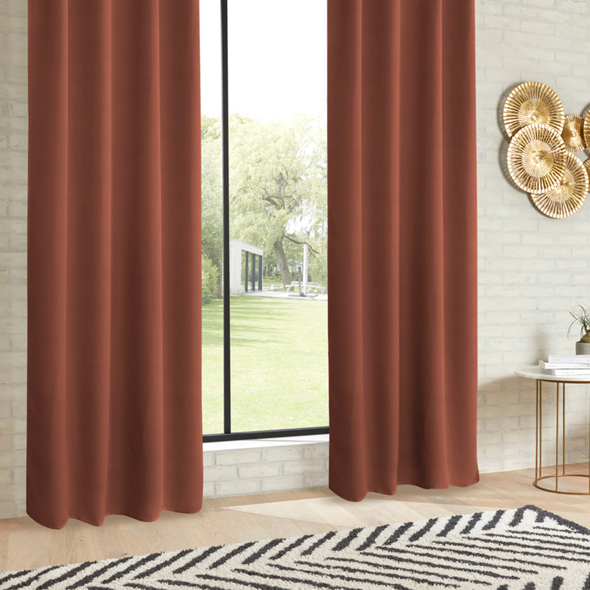 Blackout curtain "Odelie" Terracotta, 135x240 cm