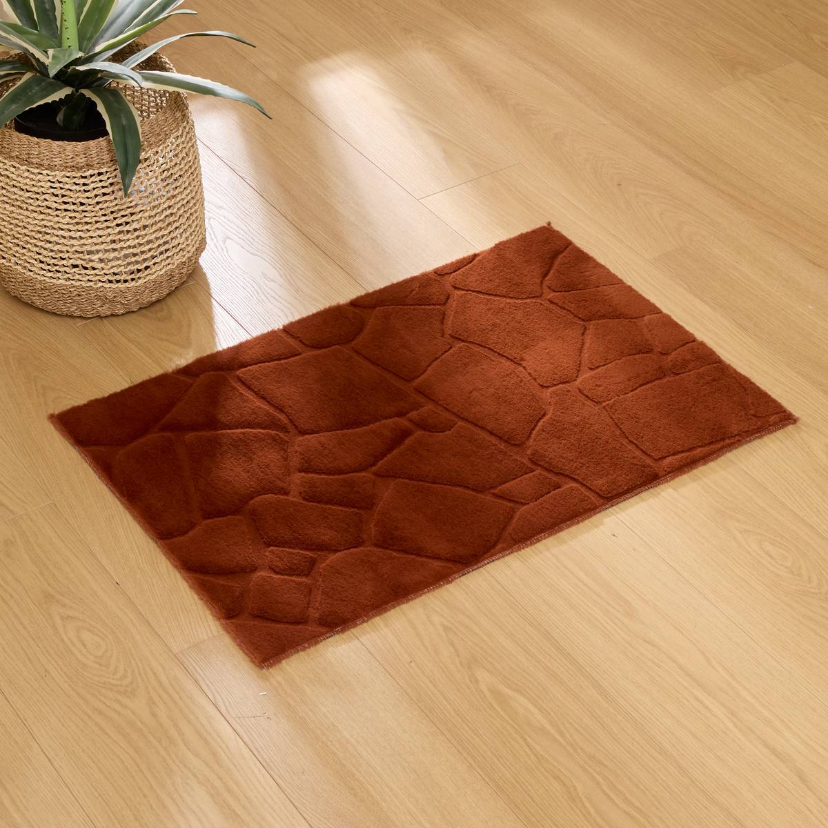 Faux Fur Rug "Onina" Amber, 90x60 cm
