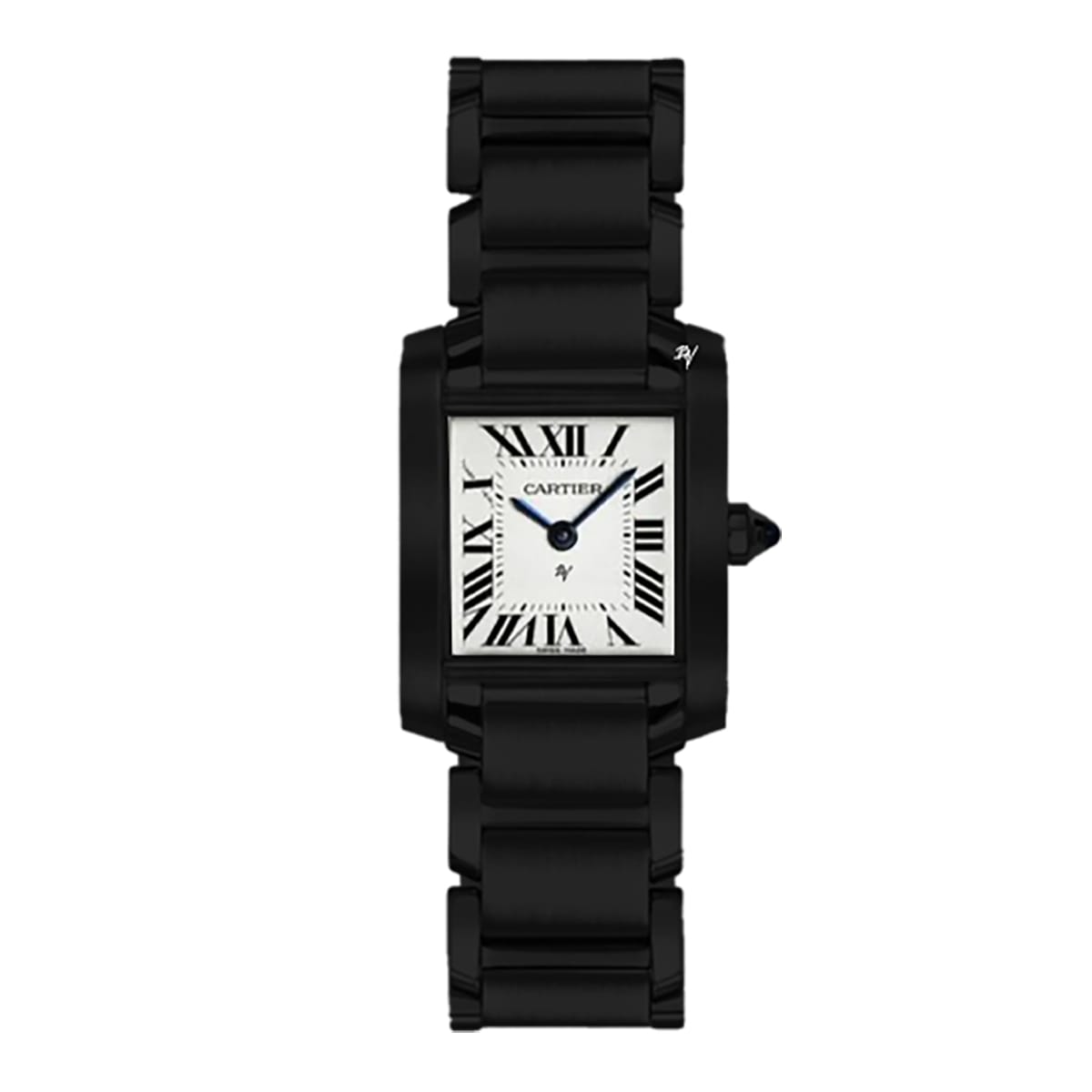 Fake Cartier Replica Watch TANK Francaise Limited Edition Black DLC-PVD(1:1 replica) - Top club