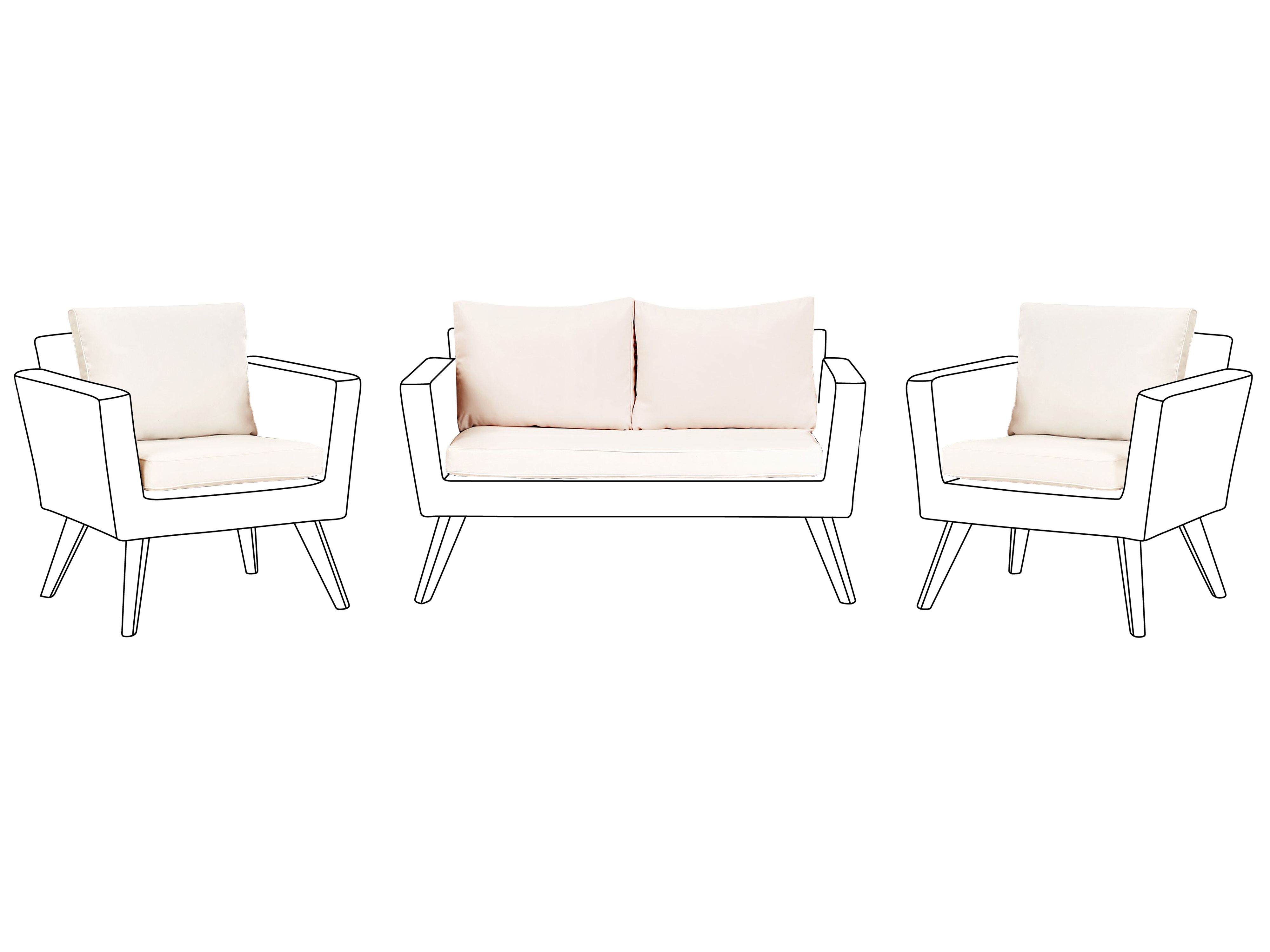 Outdoor Cushion Cover Set VITTORIA Off-White