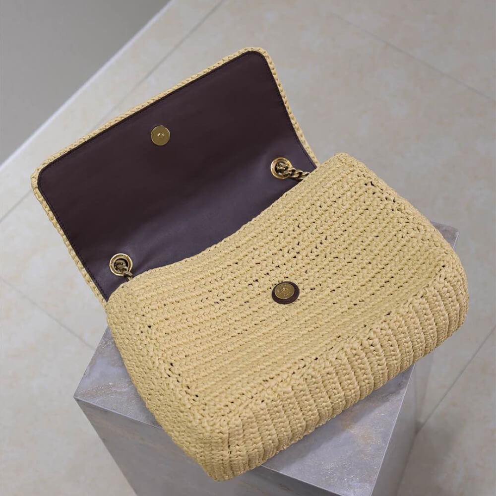 YSL Saint Laurent Niki Chain Medium Bag In Raffia1:1High-quality replica