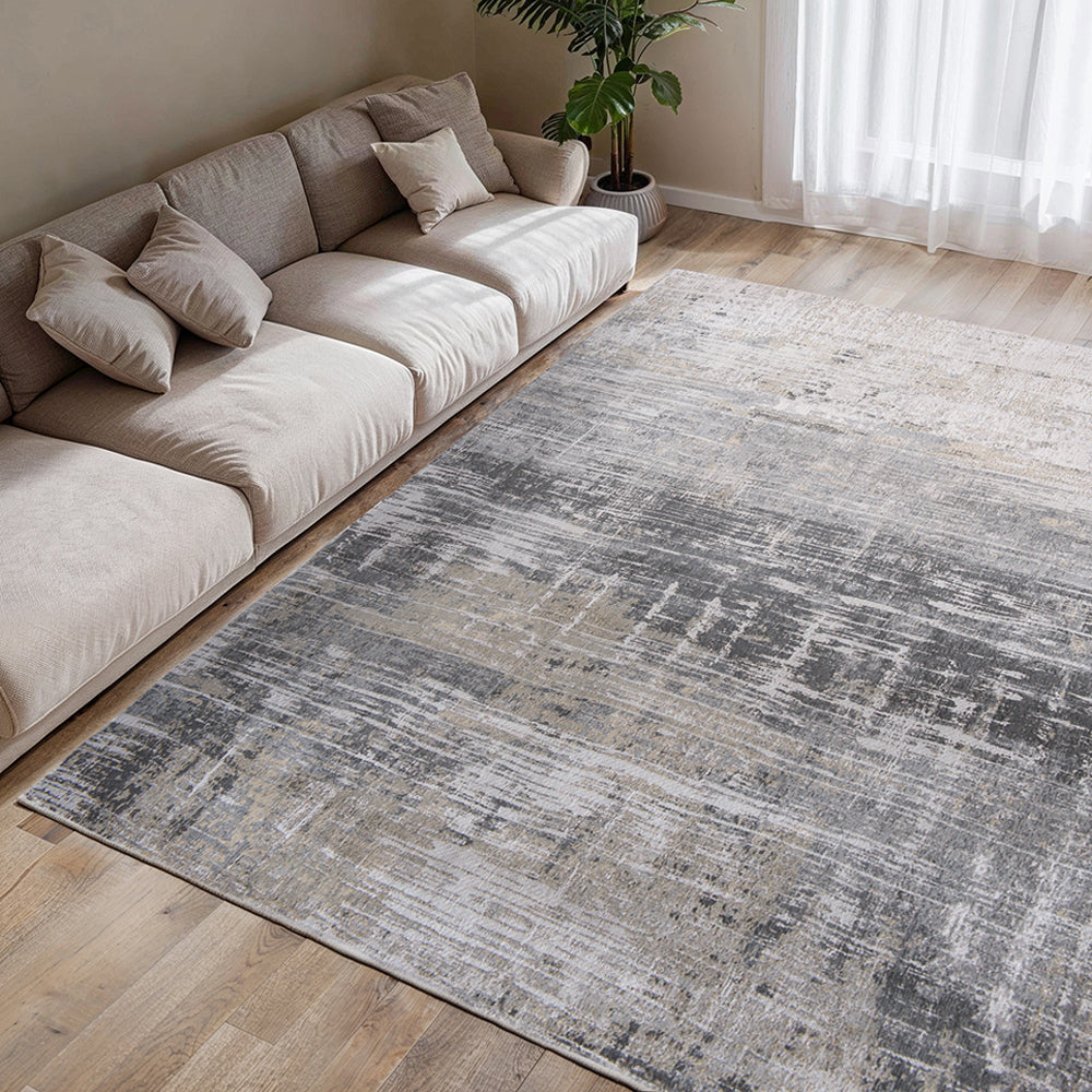 Louis de Poortere Streaks Vloerkleed 80 x 150 cm - Coney Grey